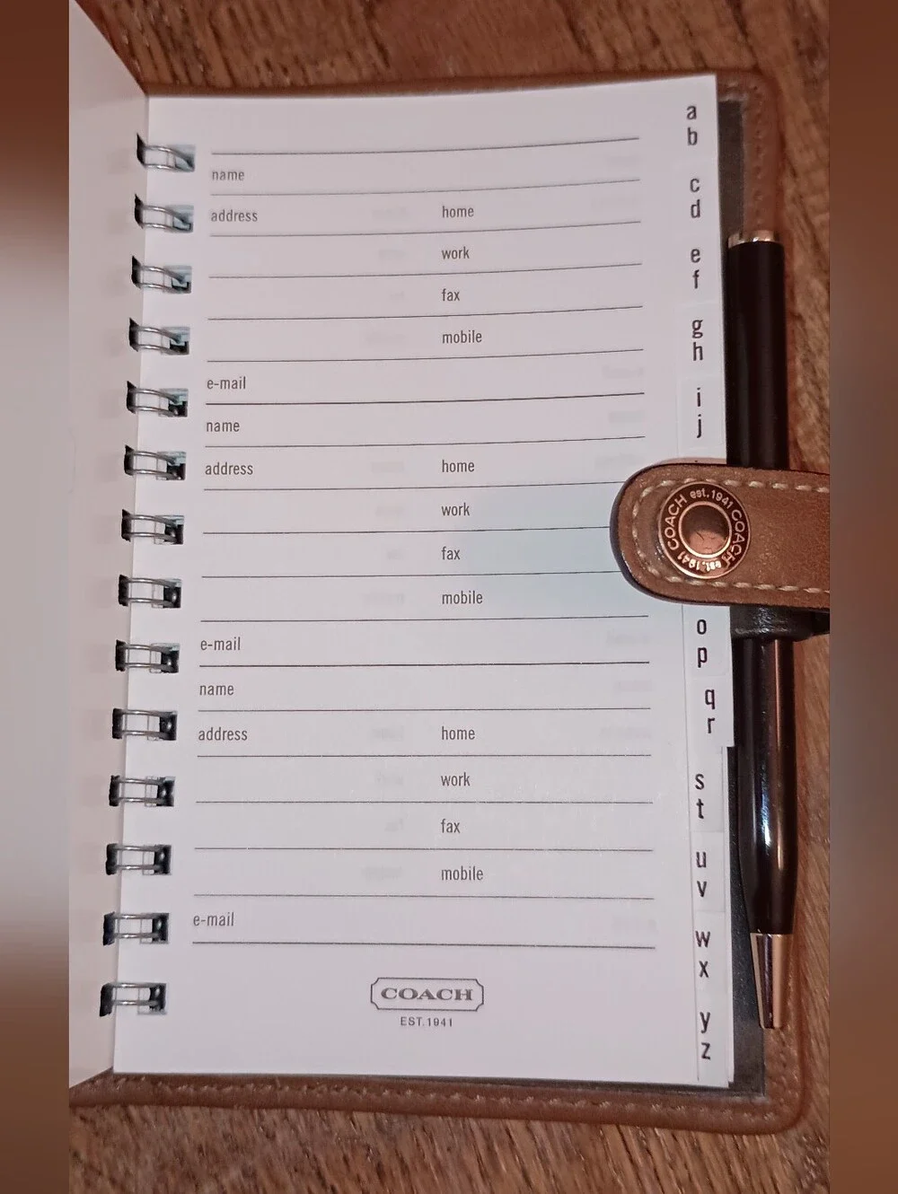 Coach 2006 Vintage Brown Leather Planning Diary And Address Book